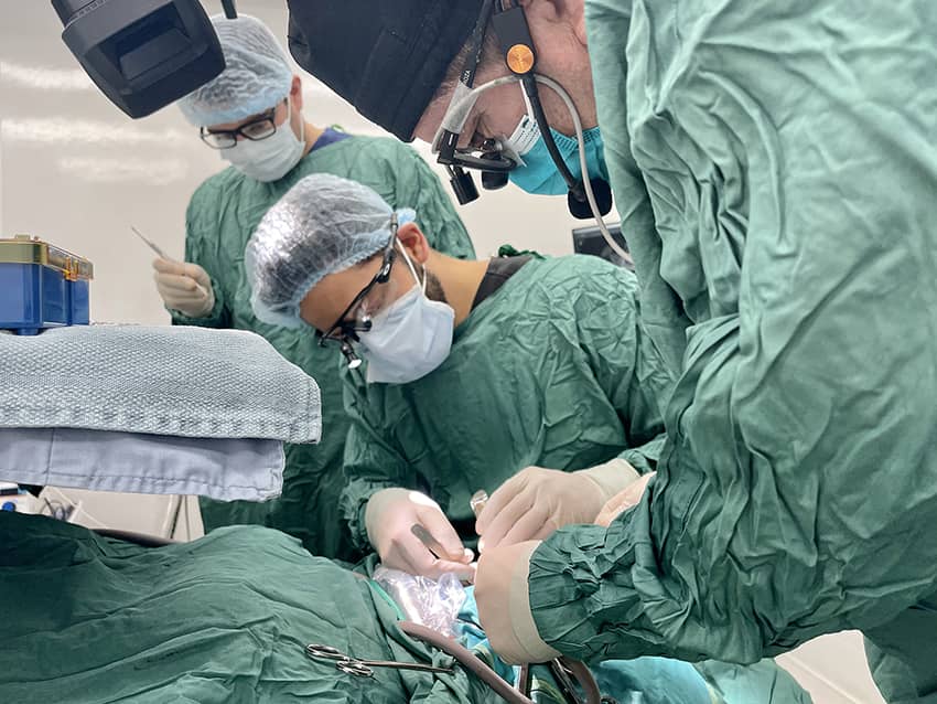 Dr. Fadi Raffoul during surgery